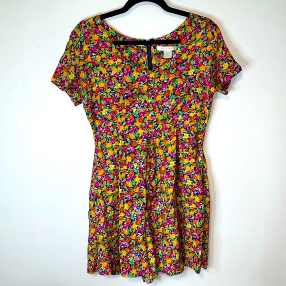 THE LIMITED 1990s Blossom Inspired Floral Romper Babydoll Playsuit Jumper Size S